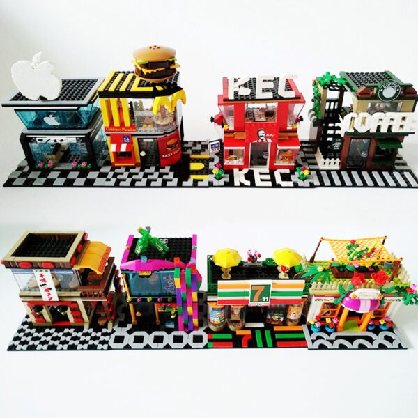 Toy Figures block Mini Street View Building Block Toy - Image 3