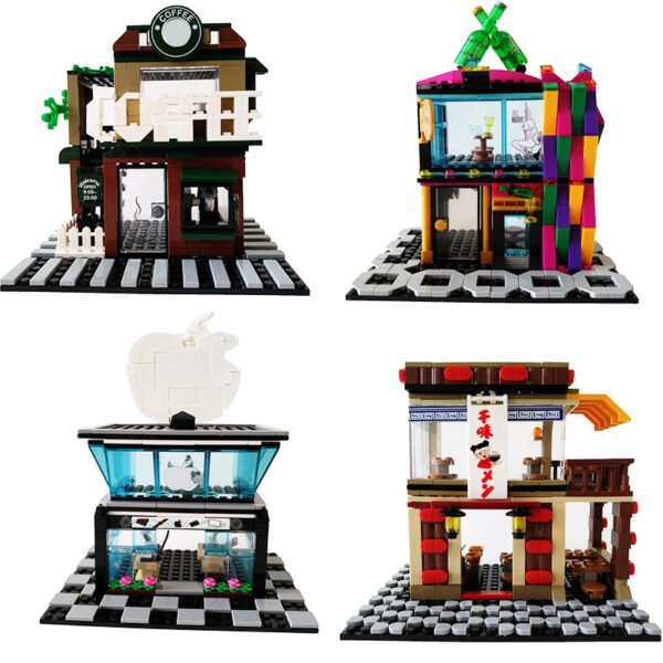Toy Figures block Mini Street View Building Block Toy - Image 4