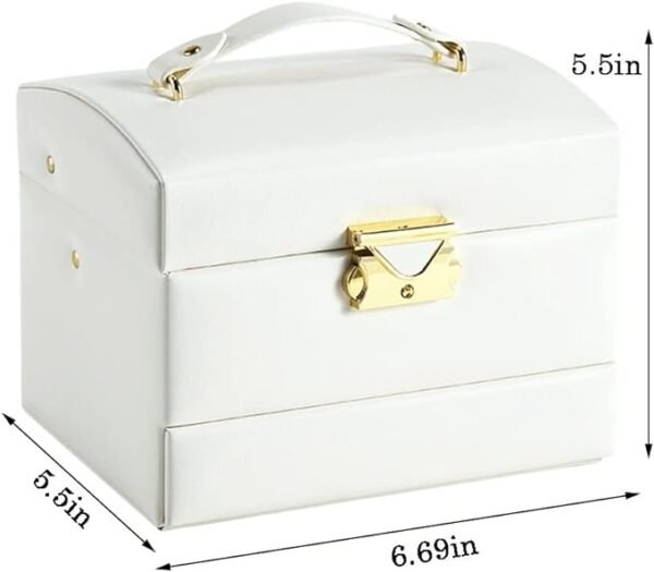 Home Storage 3 Layers PU Leather Jewelry Box - Image 3