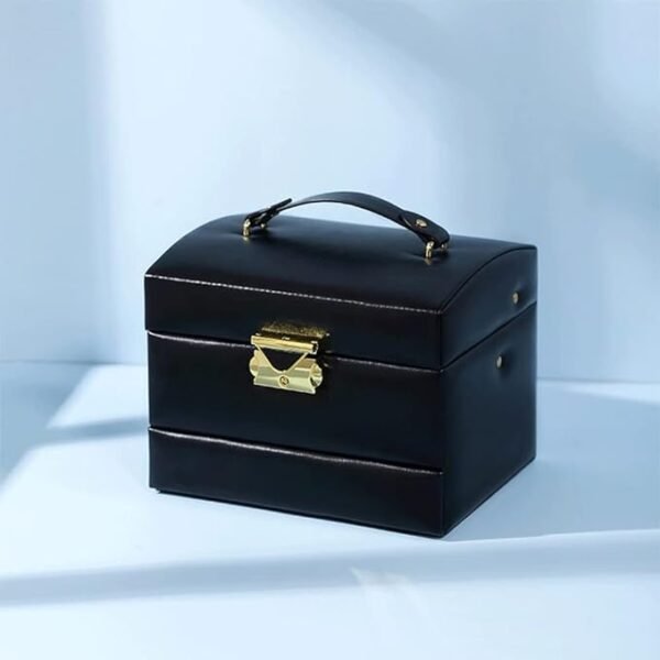 Home Storage 3 Layers PU Leather Jewelry Box