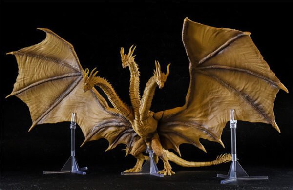 Toy Figures SHM 2024 Godzilla  King of the Monsters 2nd Generation King Ghidorah Articulated Boxed Action Figure - Image 3