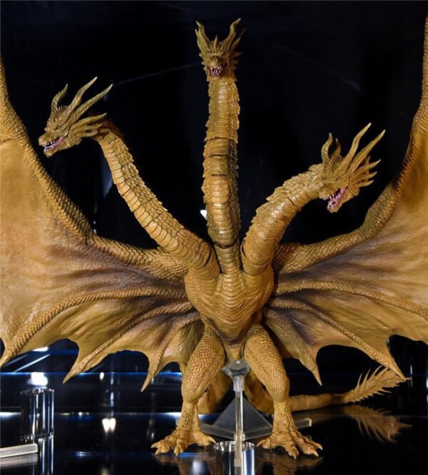 Toy Figures SHM 2024 Godzilla  King of the Monsters 2nd Generation King Ghidorah Articulated Boxed Action Figure - Image 6