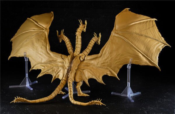 Toy Figures SHM 2024 Godzilla  King of the Monsters 2nd Generation King Ghidorah Articulated Boxed Action Figure - Image 5