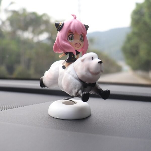 Toy Figures SPY X FAMILY Car Mounted Bobble Ania Car Display Model Handicraft Desk Ornament - Image 2