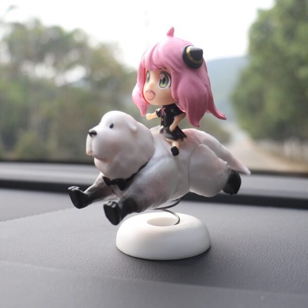 Toy Figures SPY X FAMILY Car Mounted Bobble Ania Car Display Model Handicraft Desk Ornament - Image 4