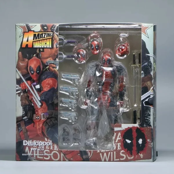 Toy Figures Revoltech Yamaguchi Deadpool Marvel Action Figure Marvel legends Joint Movable KAIYODO Movie Model Toys for Kids Gift - Image 8