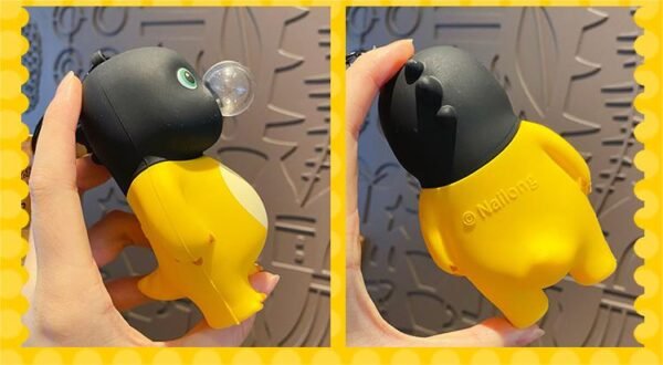 Bubble Blowing Funny Black-faced Milk Dragon Keychain, Exquisite Doll, Stress Relief Toy Bag Pendant - Image 7