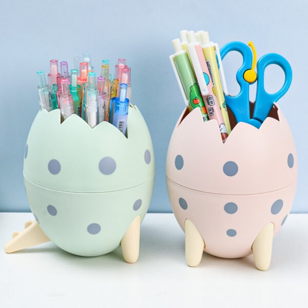 Dinosaur Egg Pen Holder, Stylish Desk Organizer, DIY Stationery Pen Container